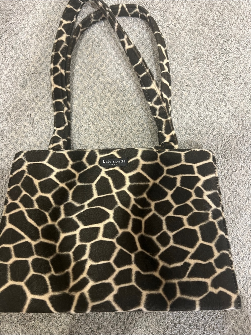 kate spade Black and Cream Giraffe-Print Tote